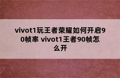 vivot1玩王者荣耀如何开启90帧率 vivot1王者90帧怎么开